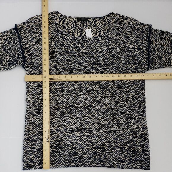 J Crew Womens M Relaxed Wideneck Knit Blue Sweater 1552 - Picture 8 of 8